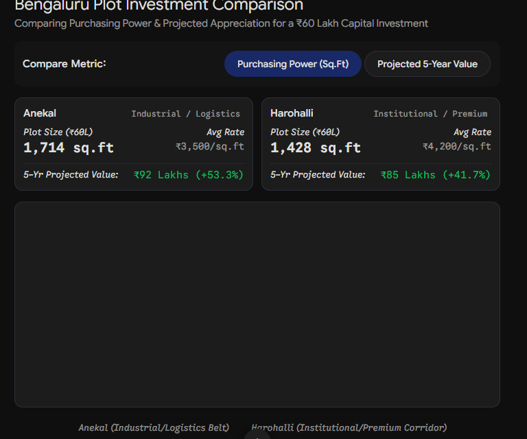 Bengaluru Plot Investment Comparison: Anekal vs Harohalli