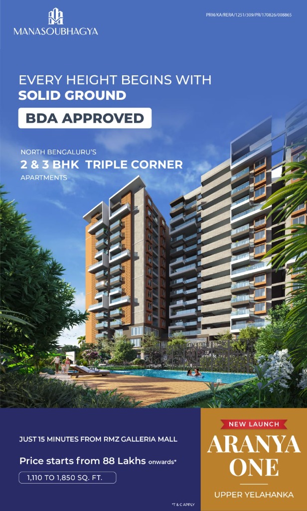 Aranya One Upper Yelahanka Triple Corner Apartments