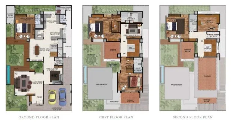 Brigade Orchards 4 BHK Luxury Villa Floor Plan Devanahalli