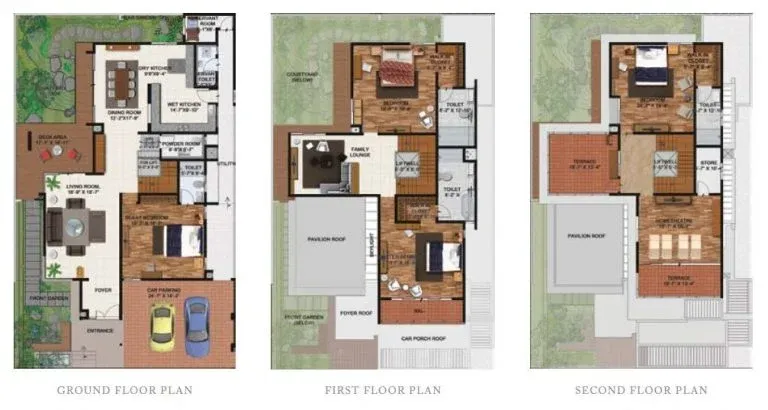Brigade Orchards Pavilion Villa Floor Plan Blueprint
