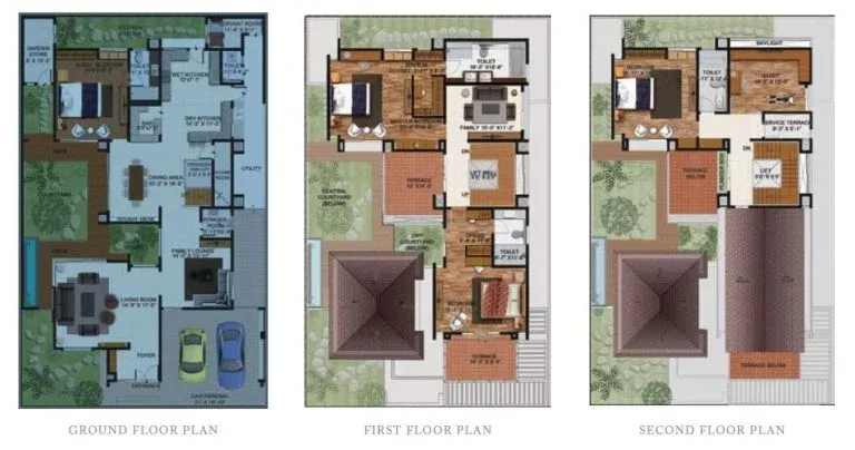 Brigade Orchards Signature Villa Floor Plan Blueprint Devanahalli