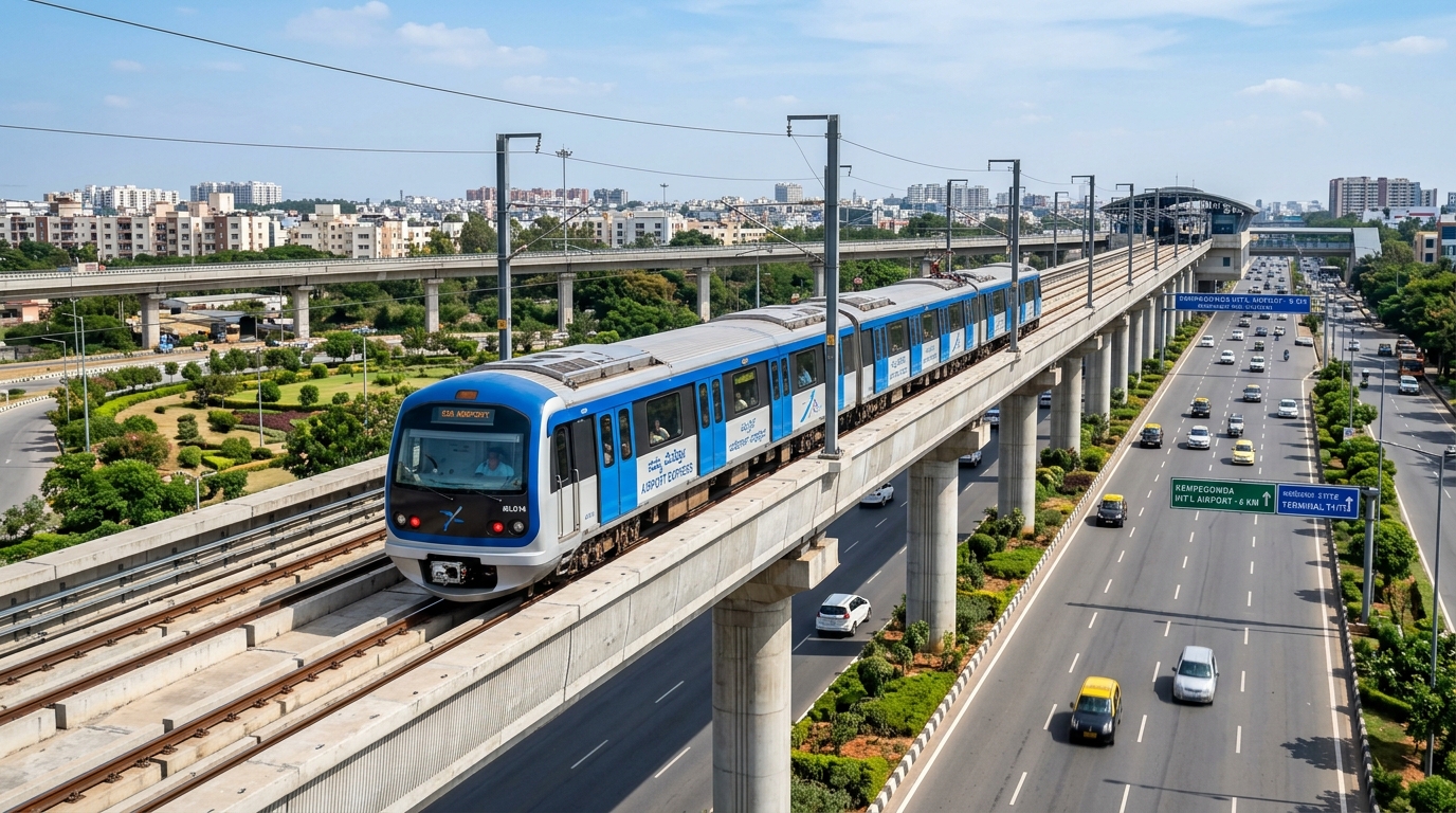 Namma Metro Blue Line Rapid Transit Airport to Bellandur Corridor