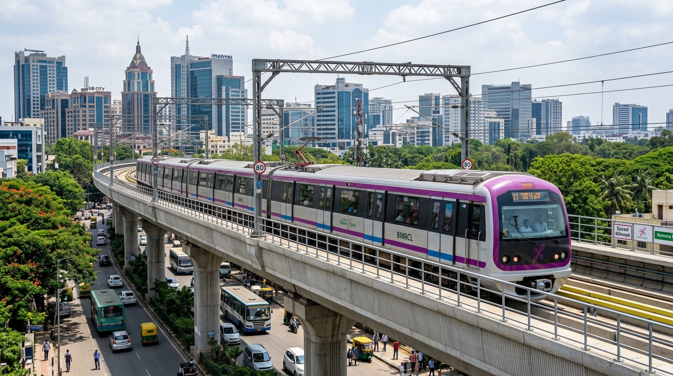 Namma Metro Pink Line Bannerghatta Road Infrastructure