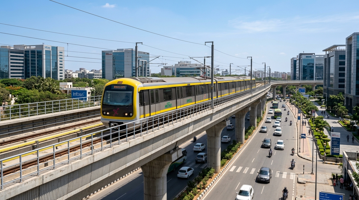 Namma Metro Yellow Line Rapid Transit RV Road to Bommasandra Corridor