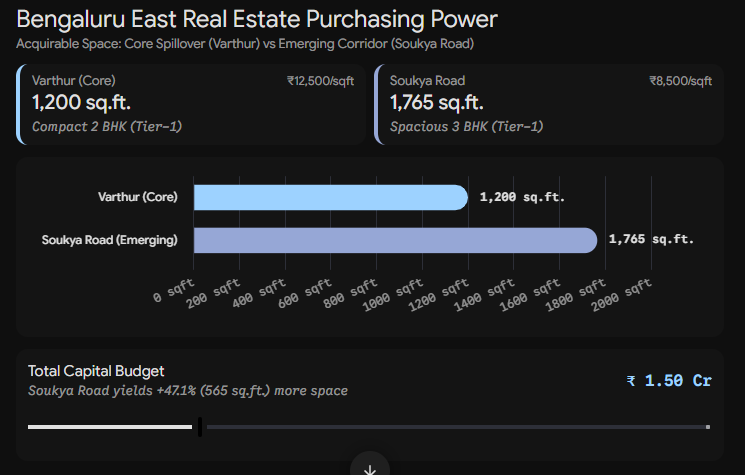 Bengaluru East Real Estate Purchasing Power: Varthur vs Soukya Road